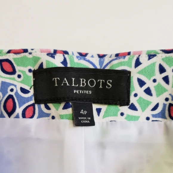 Talbots Classic Patterned A-line Skirt - Picture 6 of 7